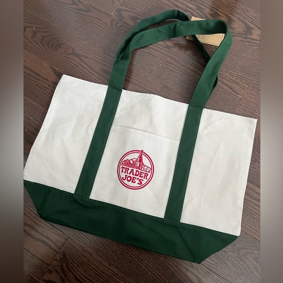BRAND NEW WITH TAGS Trader Joe's Canvas Tote Bag - Picture 2 of 3